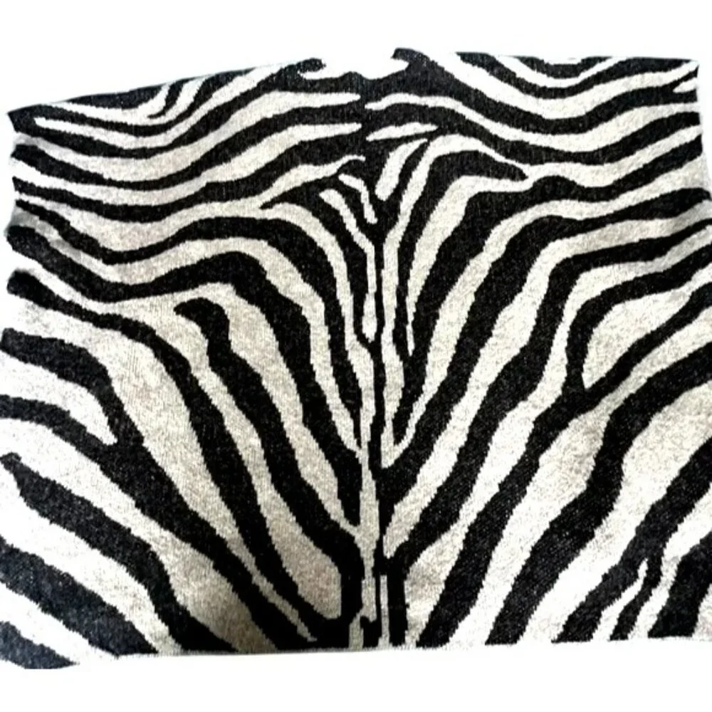 Mara Hoffman Zebra Print Alpaca Wool Blend Open Front Kimono Cardigan O/S Made I - Picture 7 of 14